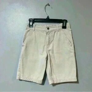 Calvin Klein Shorts Boys Size 6 Khaki 100 % Cotton Flat Front